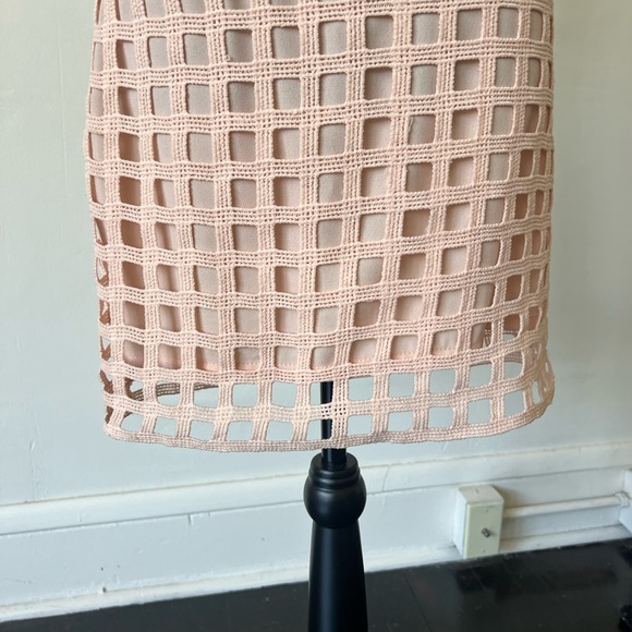 Just Me Blush Pink Basket Weave Mini Dress size Small - Picture 4 of 8